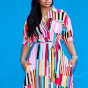 Bohemian Striped Dress